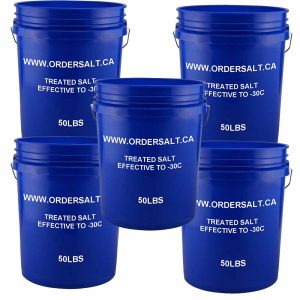 5 Pails - 250lbs Treated Salt